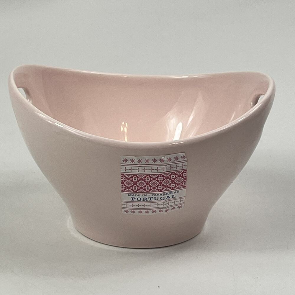 Matceramica Serving Bowl With Handles Pink Ceramic Made In Portugal Pottery